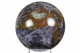 Polished Brecciated Agate Sphere - Madagascar #361337-1